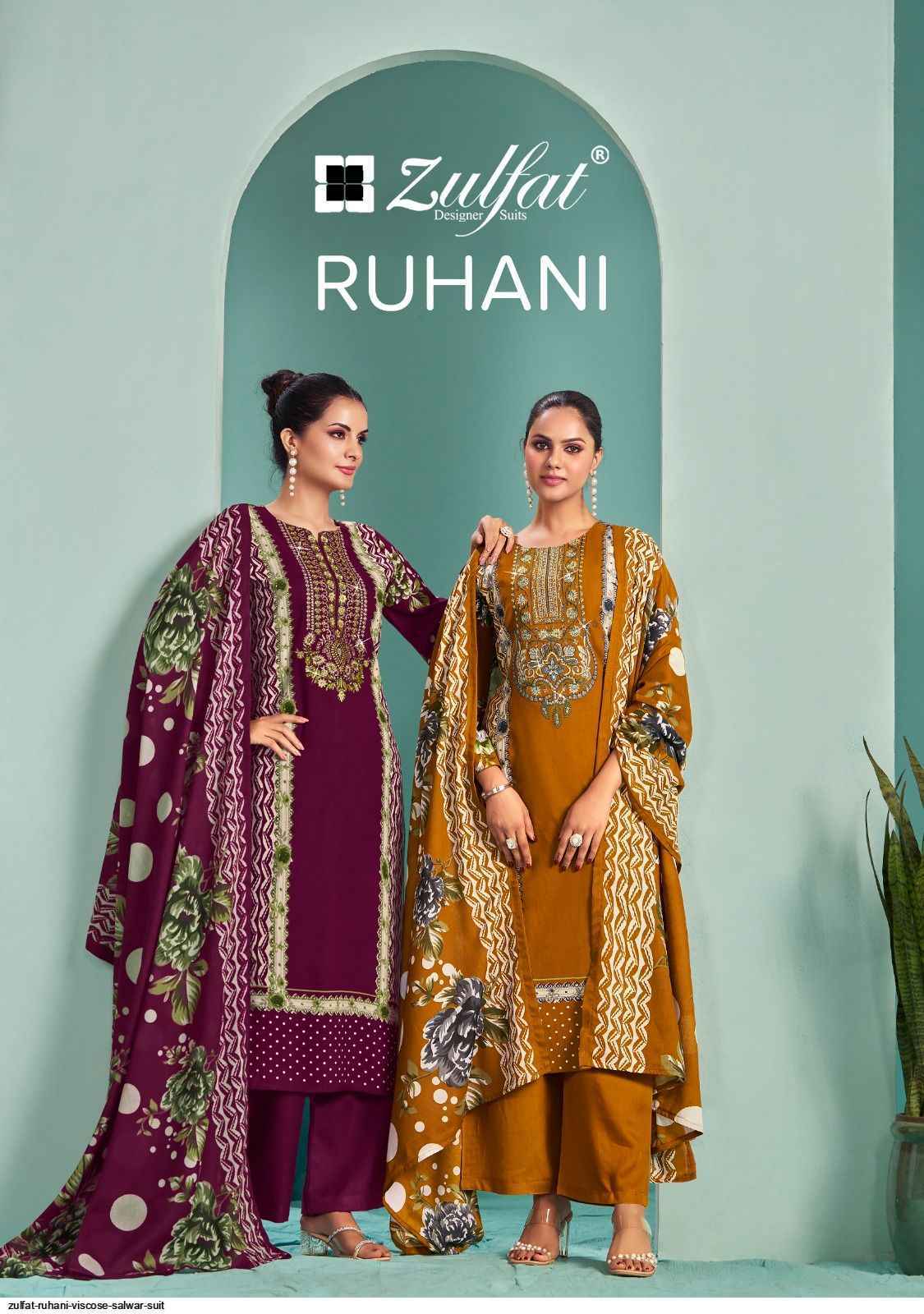 Zulfat Ruhani Viscouse Rayon Dress Material (6 pcs Catalogue)