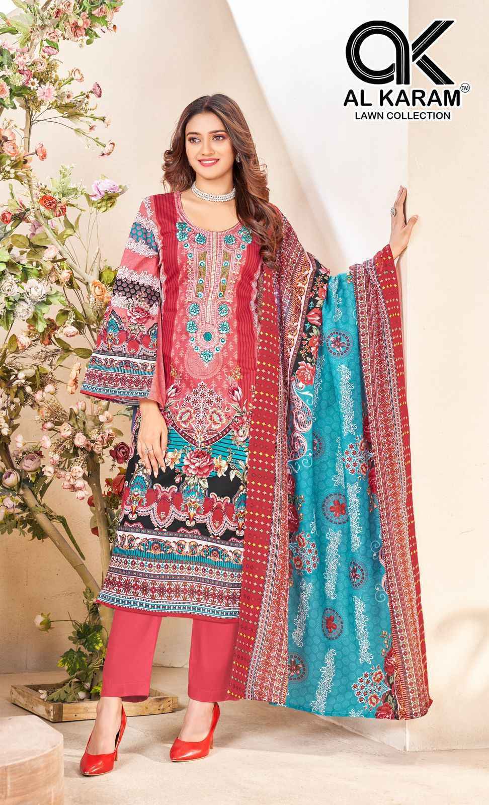 Al Karam Nisa Lawn Dress Material (6 pcs Catalogue)