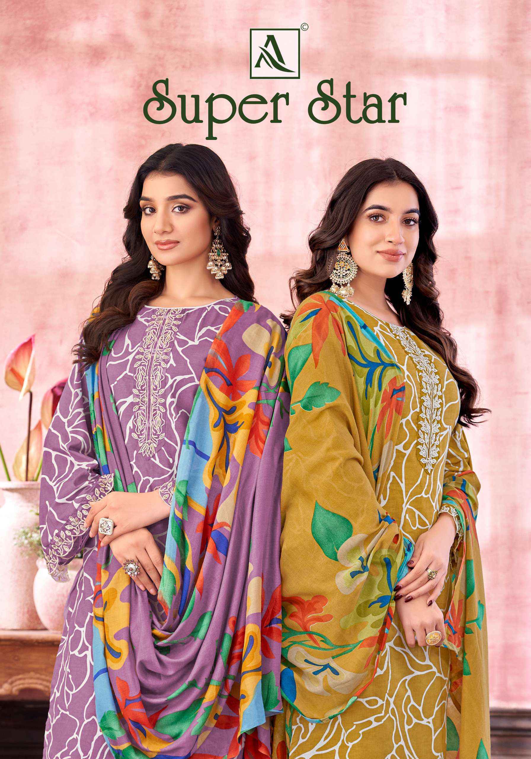 Alok Super Star Cambric Cotton Dress Material (6 pcs Catalogue)