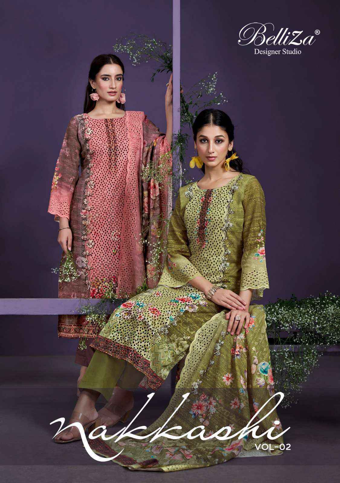 Belliza Nakkashi Vol-2 Cotton Dress Material (6 pcs Catalogue)