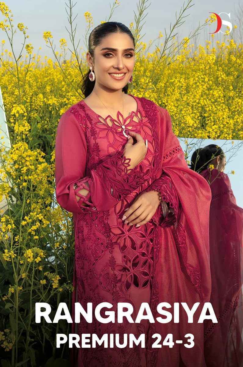 Deepsy Rangrasiya Premium Lawn 24-3 Cotton Dress Material 4 pcs Catalogue