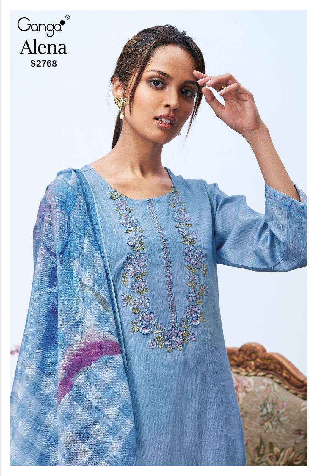 Ganga Alena-2768 Cotton Dress Material (4 pcs Catalogue)