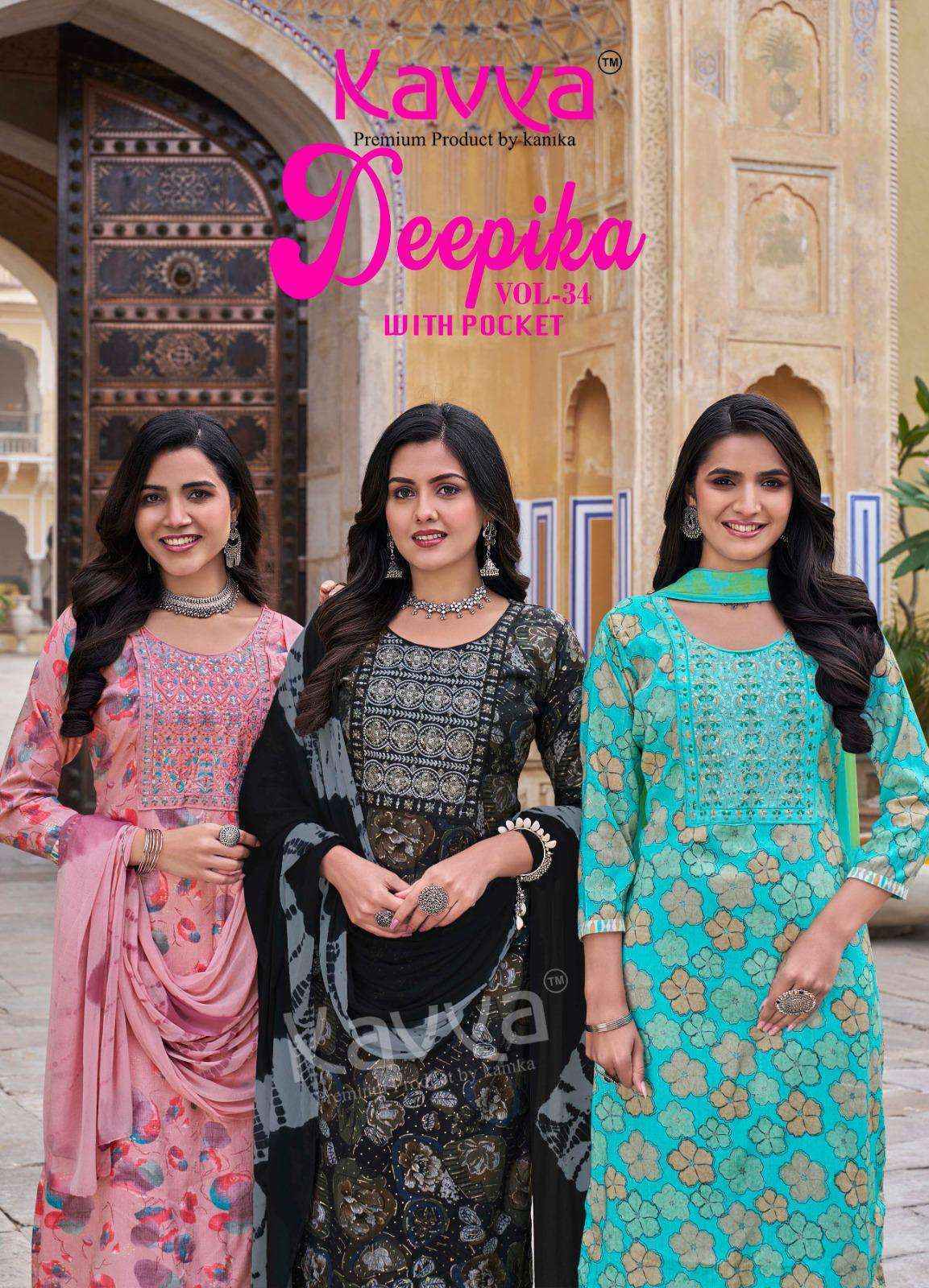 Kavya Deepika Vol-34 Capsule Readymade Suit (10 pcs Catalogue)