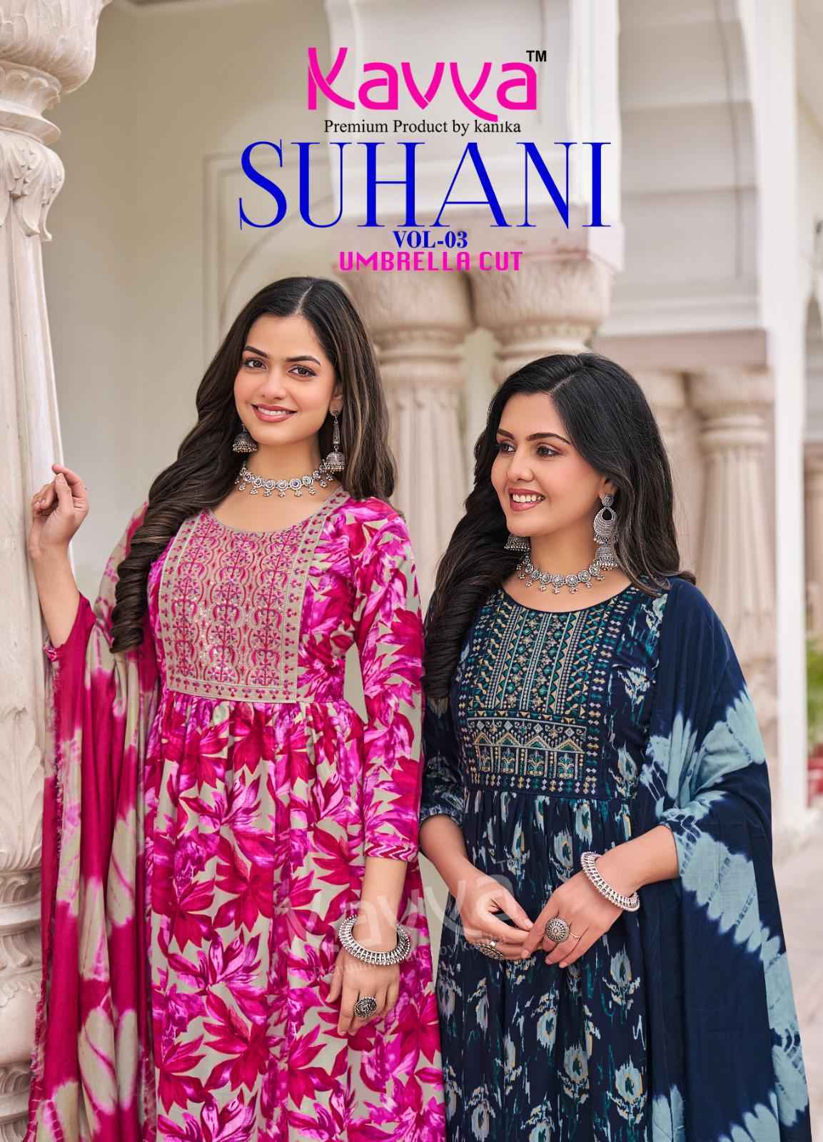 Kavya Suhani Vol-3 Viscose Readymade Suit (10 pcs Catalogue)