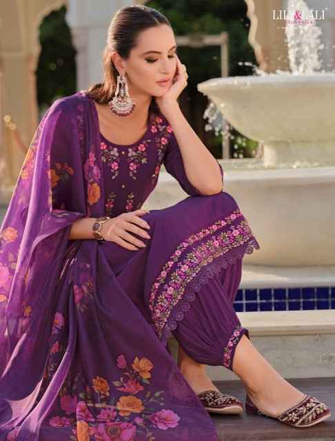 Lily & Lali Afghani Vol-5 Silk Readymade Suit (6 pcs Catalogue)