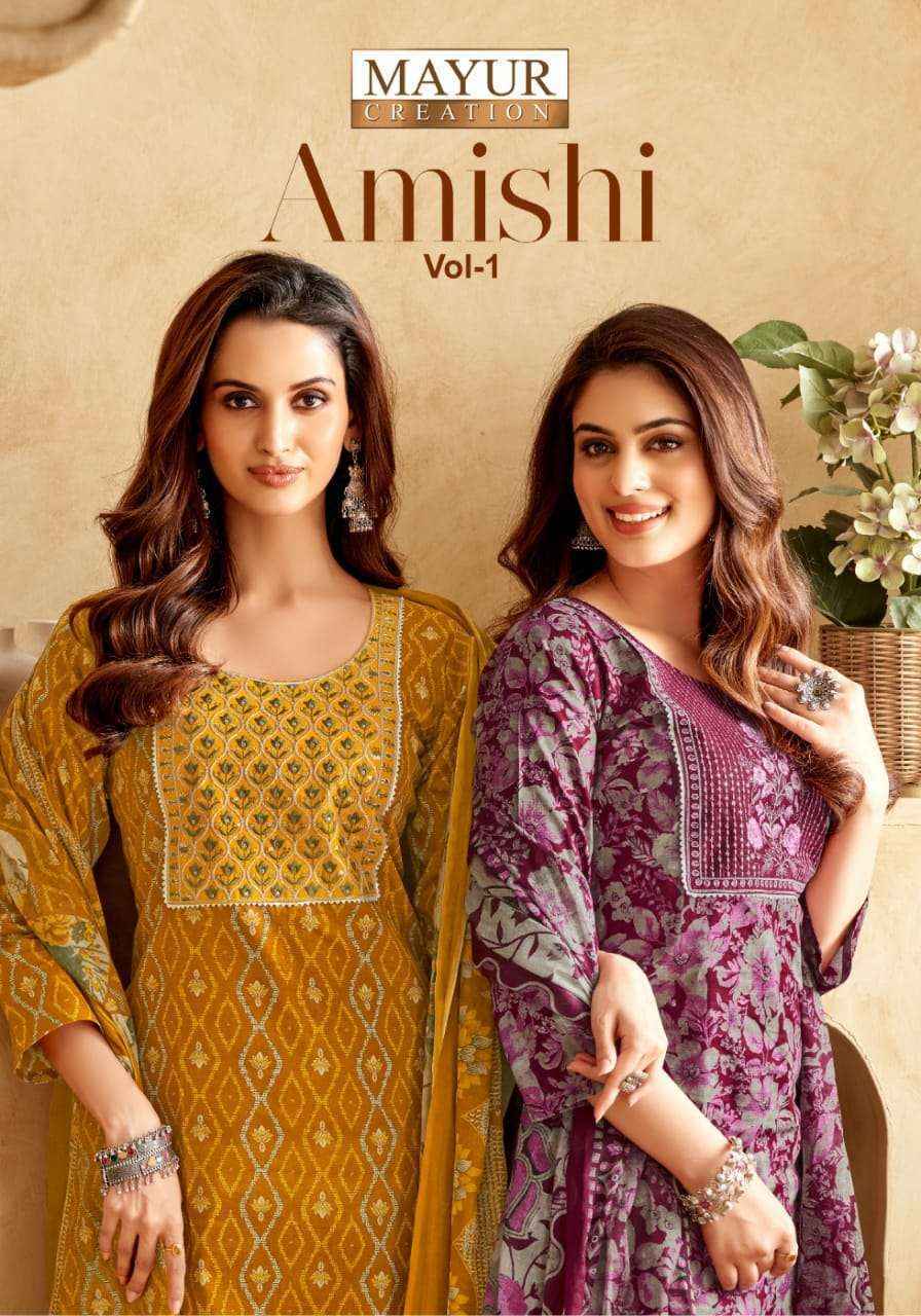 Mayur Creation Amishi Vol-1 Cotton Readymade Suit (10 pcs Catalogue)