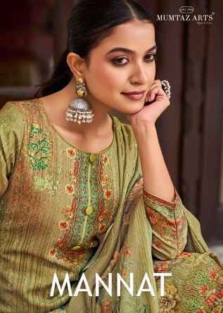 Mumtaz Arts Mannat Jam Satin Dress Material (7 pcs Catalogue)