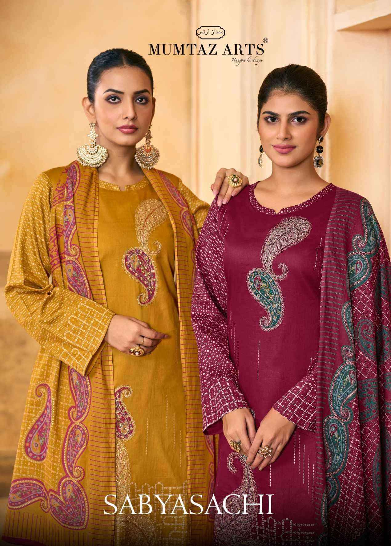 Mumtaz Arts Sabyasachi Jam Silk Dress Material (4 pcs Catalogue)