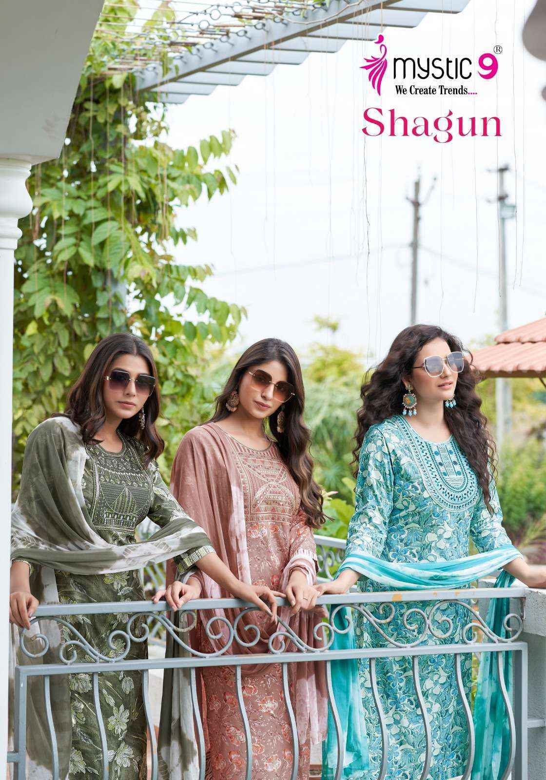 Mystic 9 Shagun Vol-12 Rayon Readymade Suit (8 pcs Catalogue)