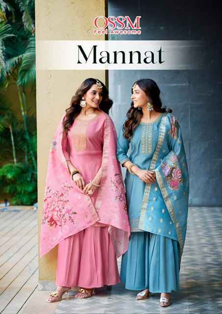 Ossm Mannat Roman Silk Readymade Suit (6 pcs Catalogue)