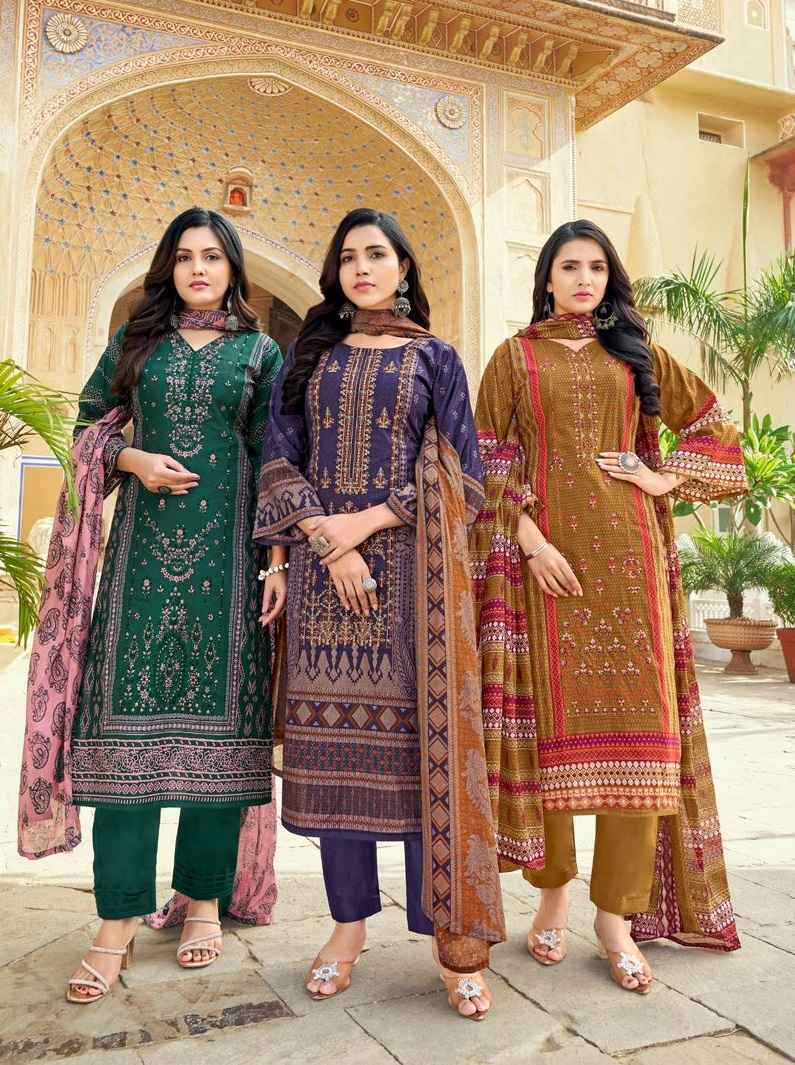 Pakiza Prints Abu Saeed Vol-50 Lawn Cotton Dress Material (10 pcs Catalogue)