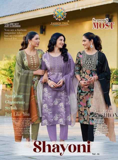 Passion Tree Shayoni Vol 1 Rayon Kurti Combo 8 pcs Catalogue