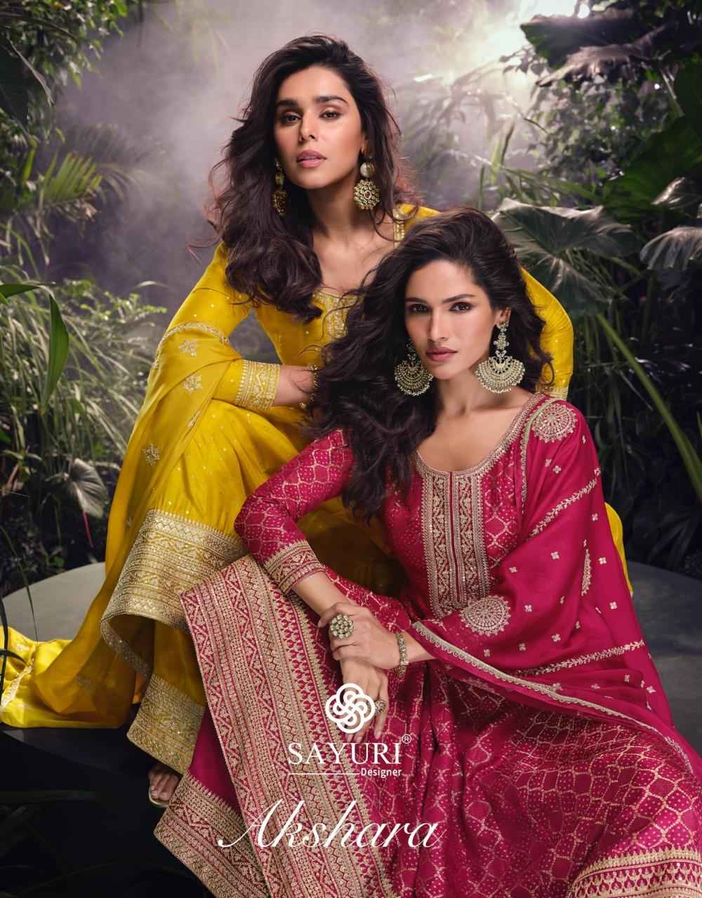 Sayuri Designer Akshara Readymade Viscouse Dress (3 pcs Catalogue)