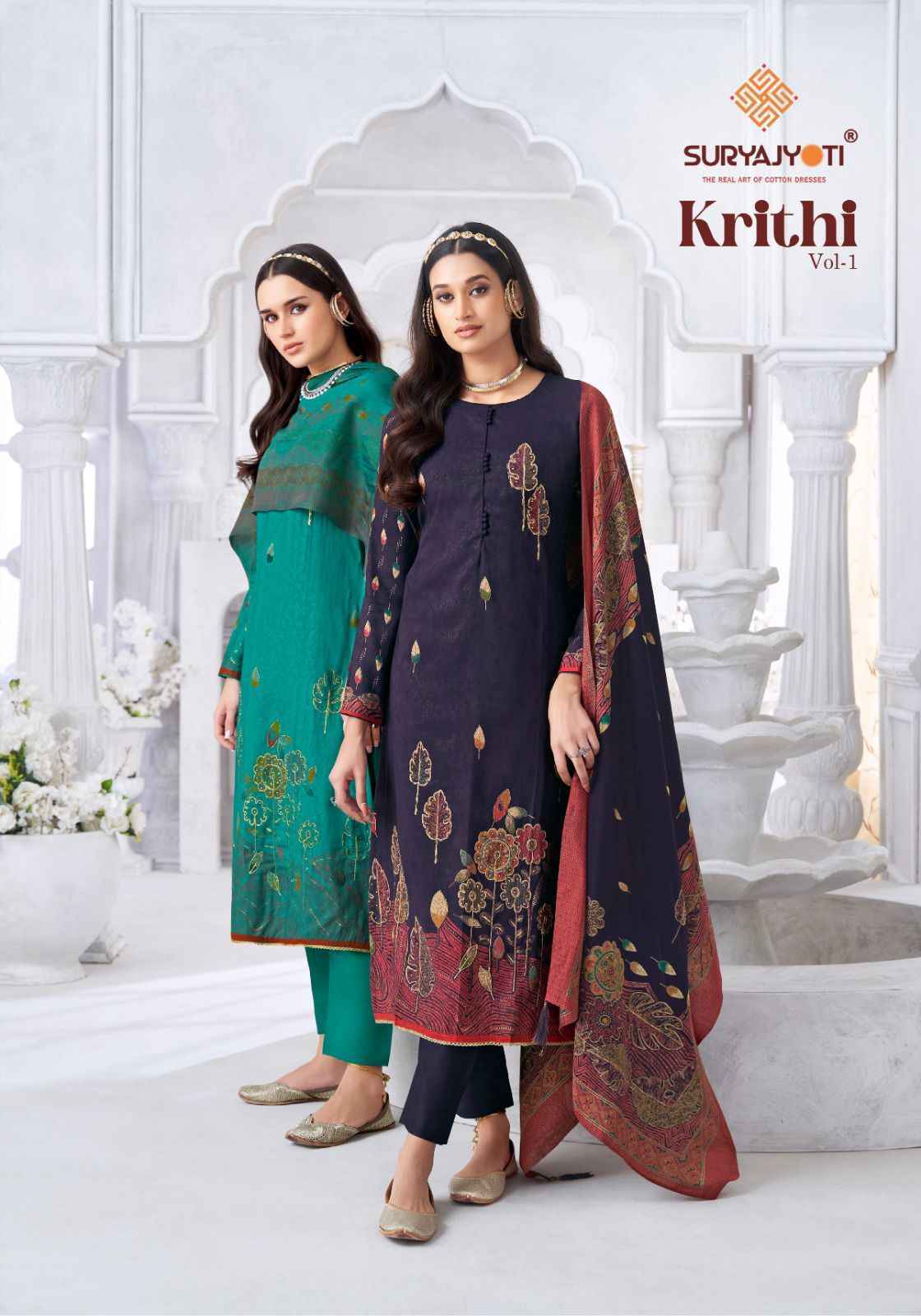 SuryaJyoti Krithi Vol-1 Cotton Dress Material (6 pcs Catalogue)