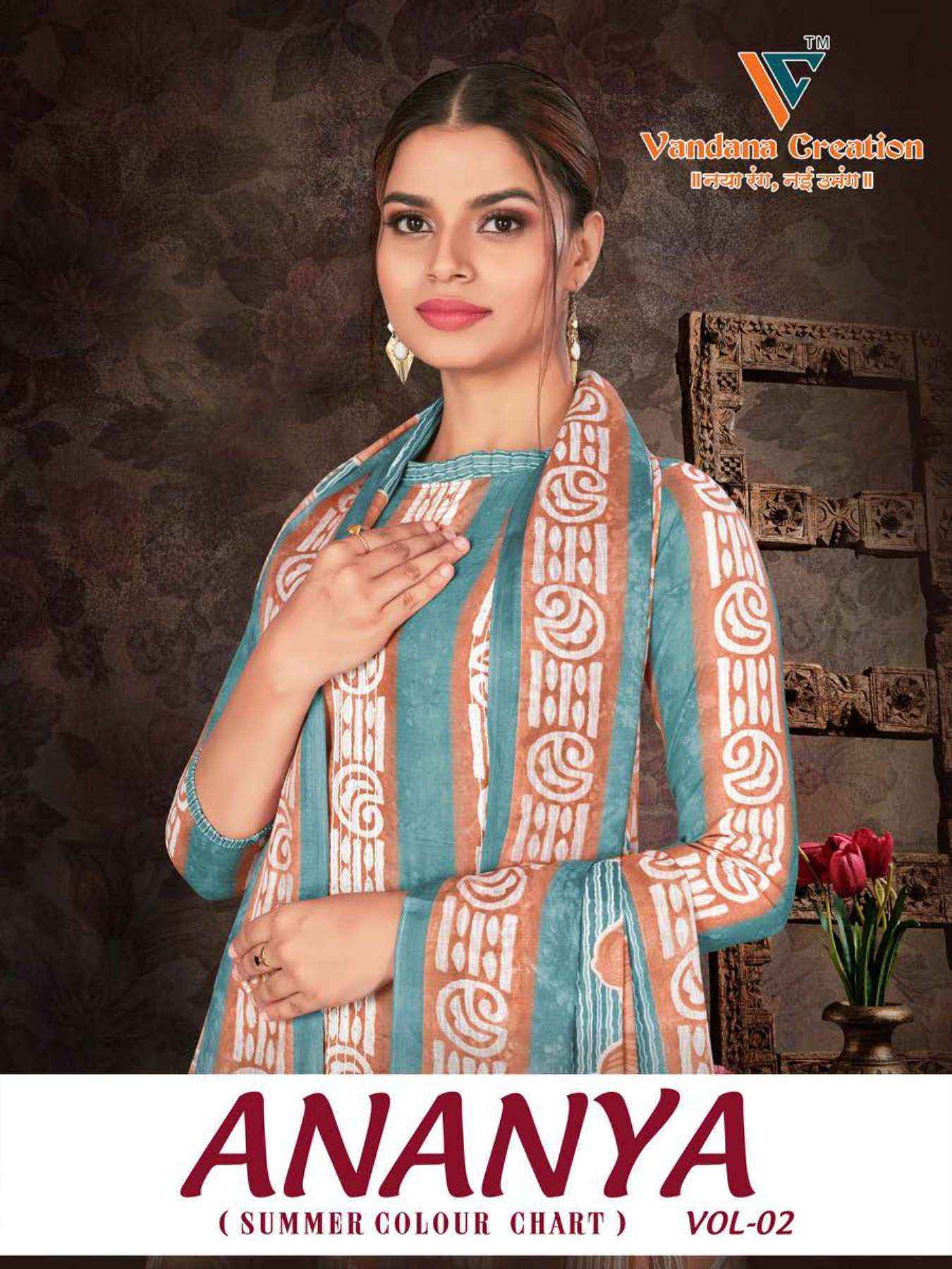 Vandana Creation Ananya Vol-2 Cotton Dress Material (12 pcs Catalogue)