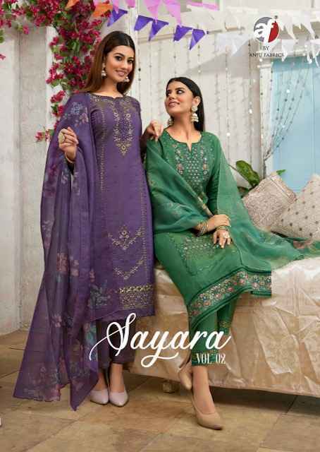 Anju Fabrics Sayara Vol-2 Shimmer Readymade Suit (5 pcs Catalogue)