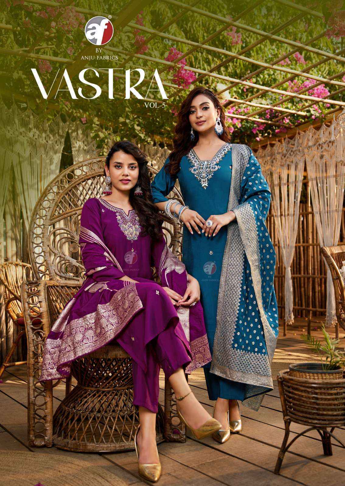 Anju Fabrics Vastra Vol-5 Readymade Silk Dress (6 pcs Catalogue)