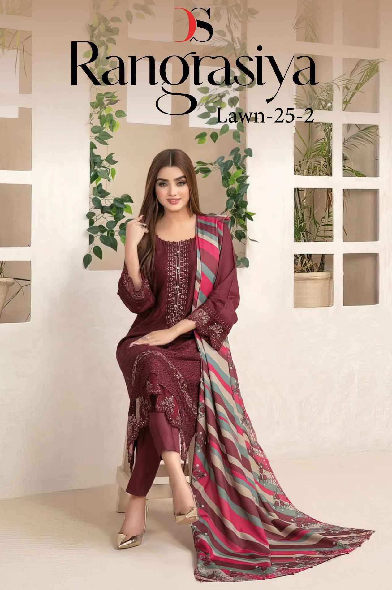 Deepsy Rangrasiya Lawn Vol-25 2 Cotton Dress Material (6 pcs Catalogue)