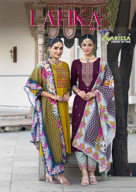 Karissa Latika Vol-2 Rayon Readymade Suit (6 pcs Catalogue)