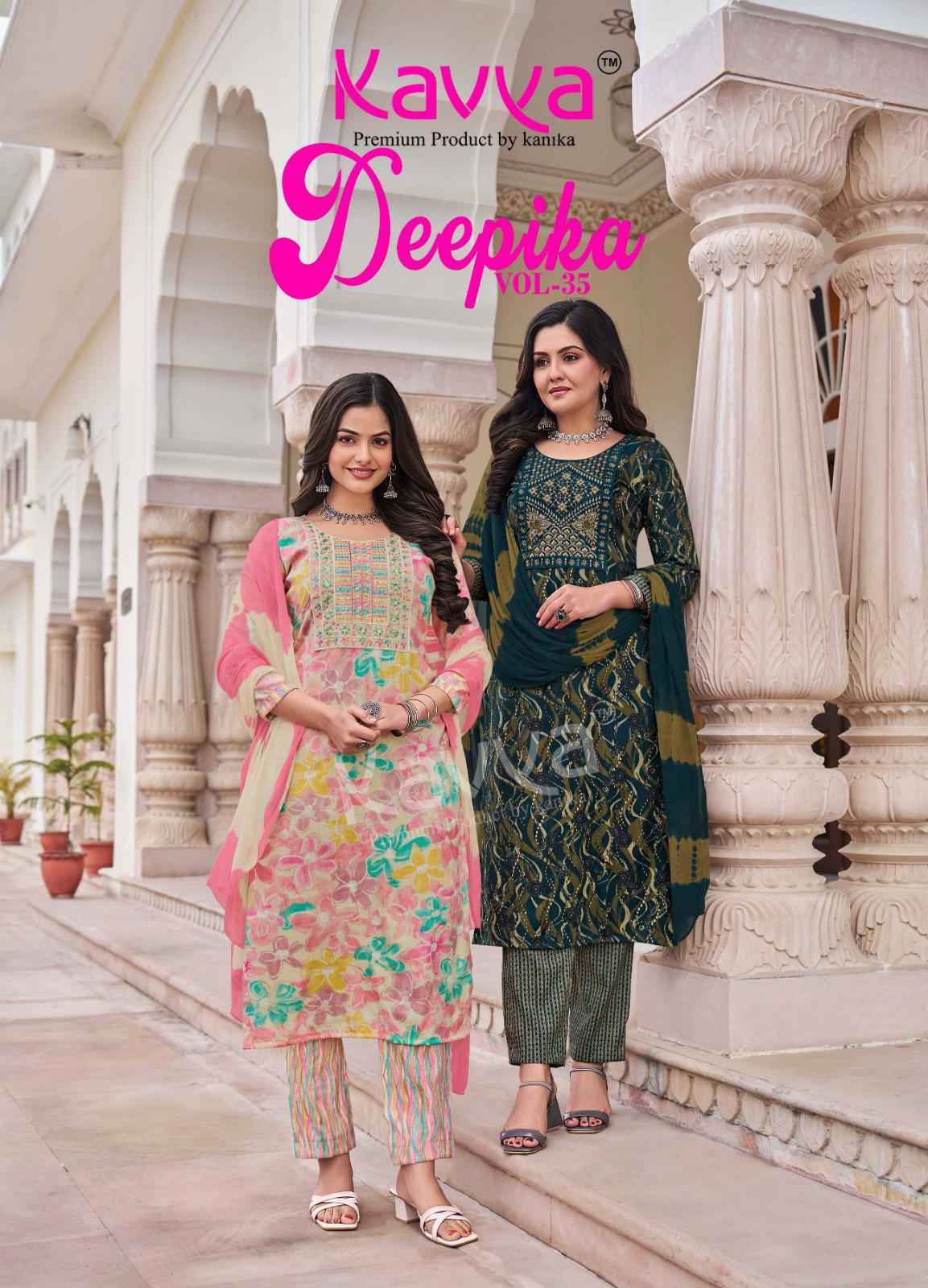 Kavya Deepika Vol-35 Capsule Readymade Suit (10 pcs Catalogue)