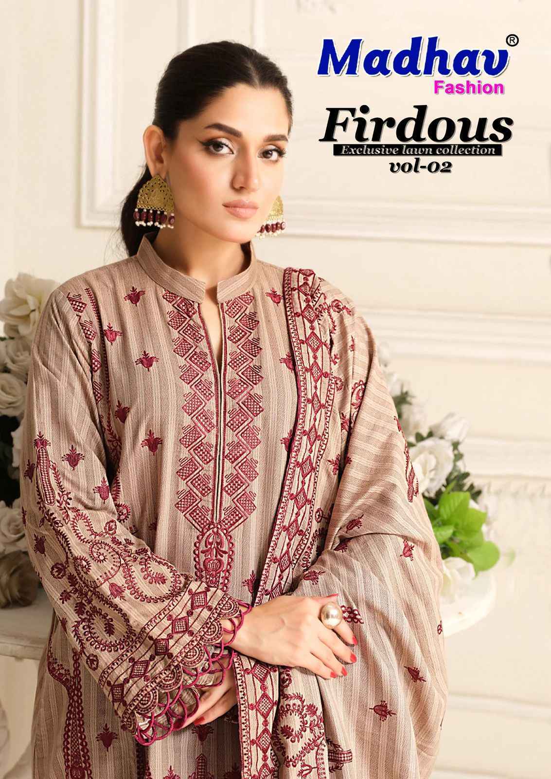 Madhav Fashion Firdous Vol-2 Cotton Dress Material (6 pcs Catalogue)