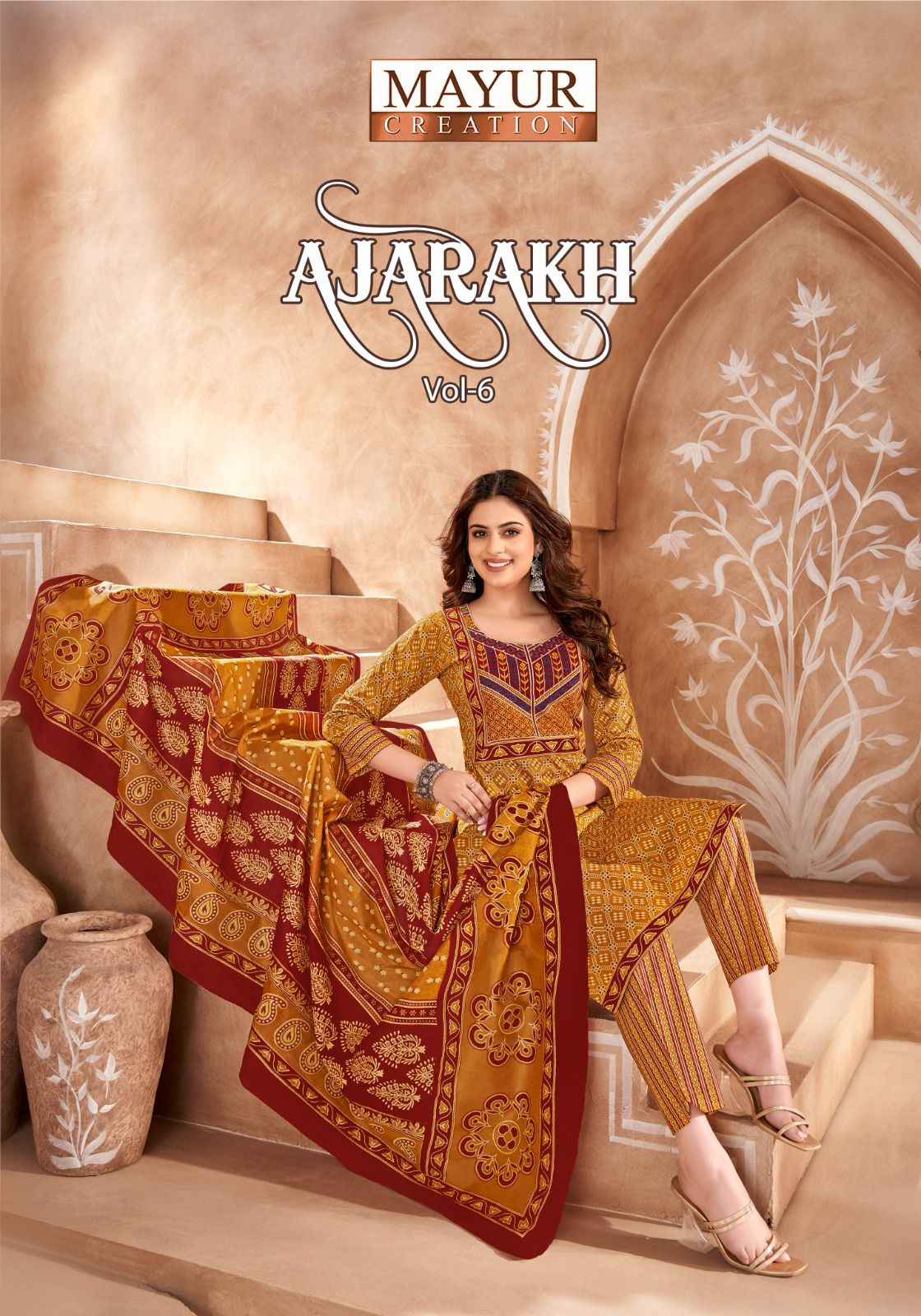 Mayur Creation Ajarakh Vol-6 Readymade Cotton Dress (10 pcs Catalogue)