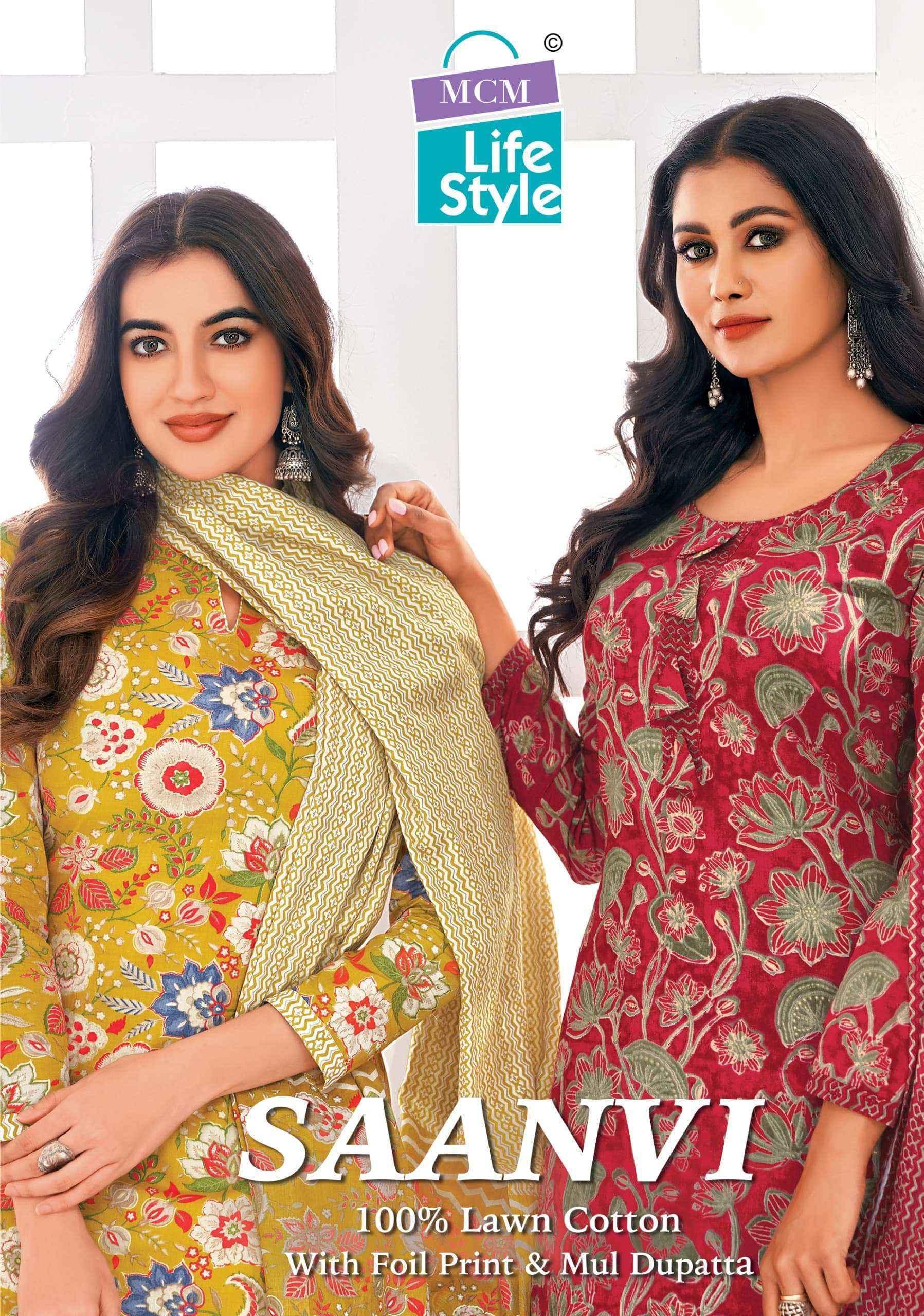 MCM Lifestyle Saanvi Lawn Cotton Dress Material (10 pcs Catalogue)