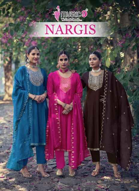 Mystic 9 Nargis Premium Heavy Rayon Readymade Suit (8 pcs Catalogue)