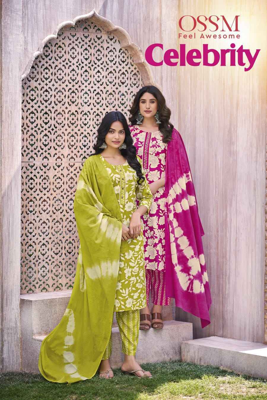 Ossm Celebrity Rayon Readymade Suit (6 pcs Catalogue)