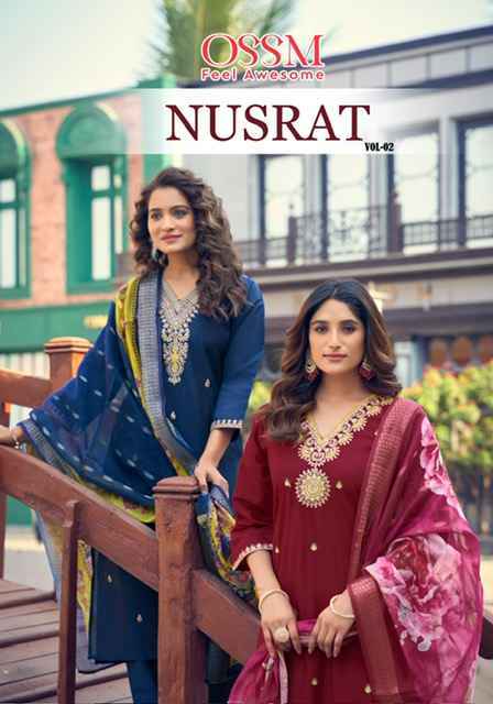 Ossm Nusrat Vol-2 Viscouse Readymade Suit (6 pcs Catalogue)