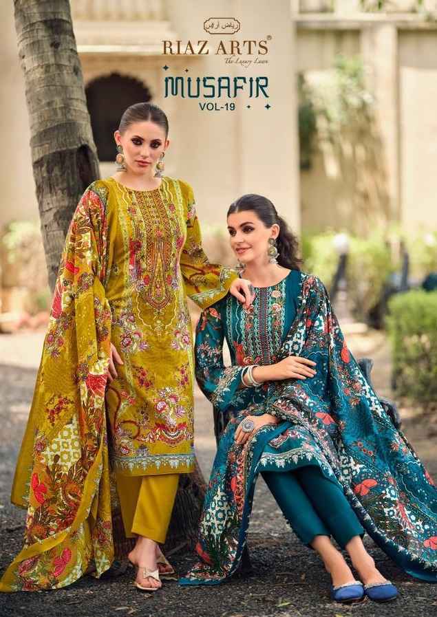 Riaz Arts Musafir Vol-19 Lawn Cotton Dress Material (8 pcs Catalogue)