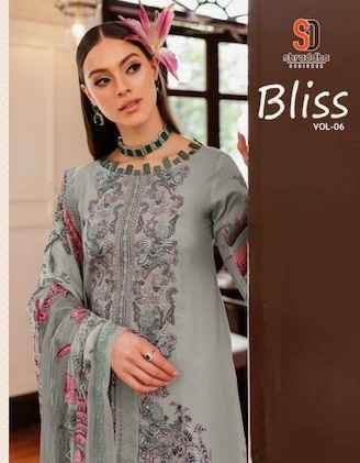 Shraddha Designer Bliss Vol-6 Lawn Cotton Dress Material (4 pc Catalogue)