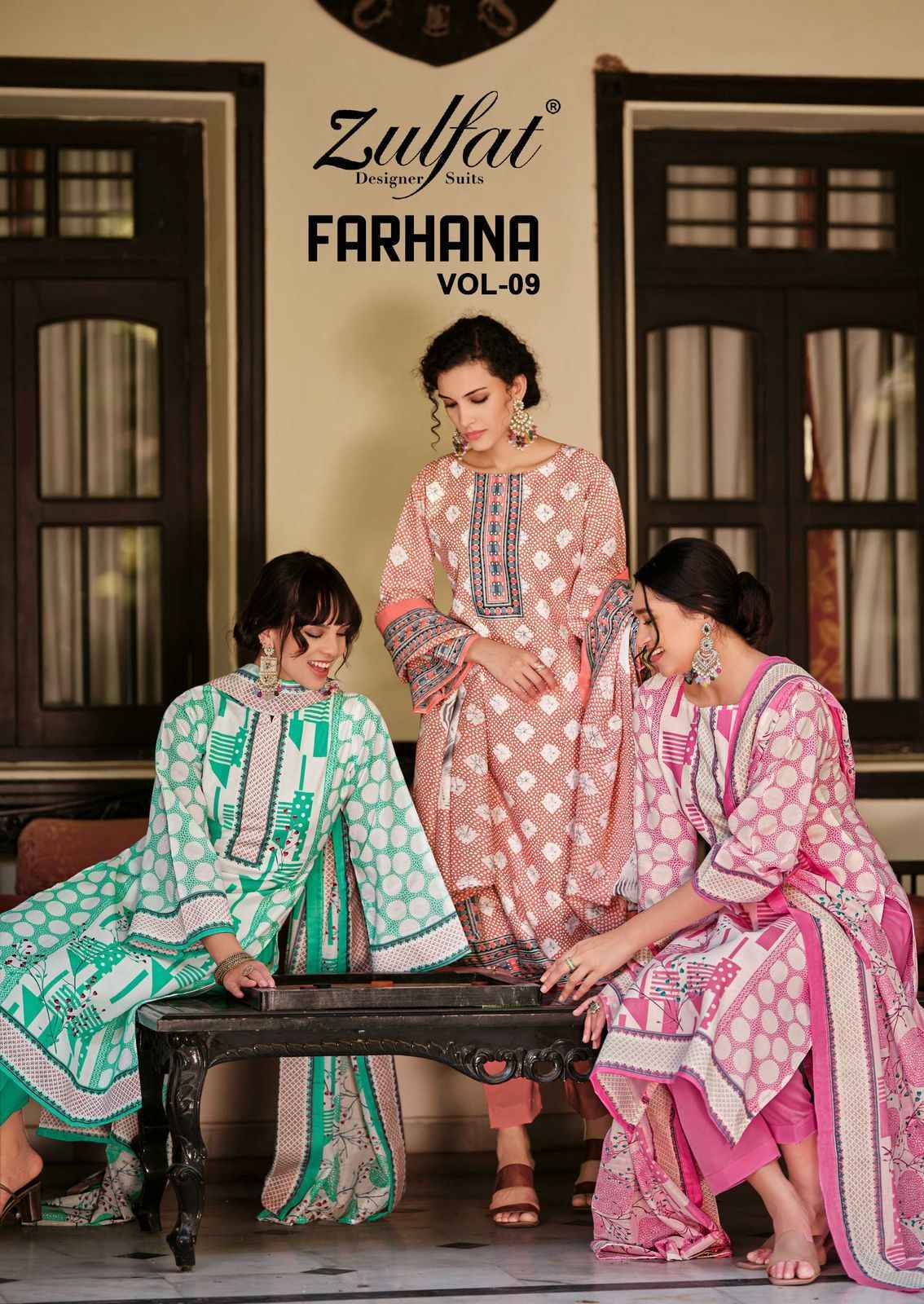 Zulfat Farhana Vol-9 Cotton Dress Material (8 pcs Catalogue)