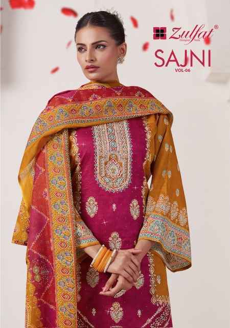 Zulfat Sajni Vol-6 Jam Cotton Dress Material (4 pcs Catalogue)