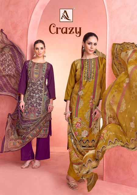 Alok Crazy Viscouse Dress Material (6 pcs Catalogue)