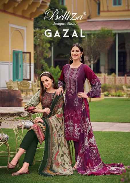 Belliza Gazal Crepe Dress Material 8 pcs Catalogue