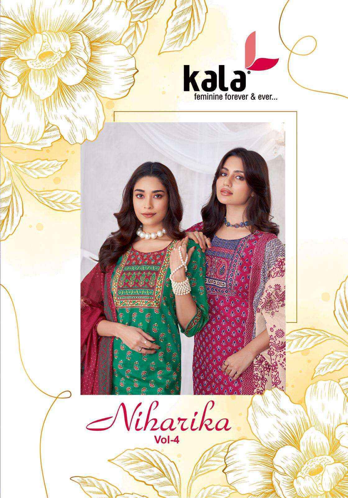 Kala Niharika Vol-4 Cotton Dress Material (8 pcs Catalogue)