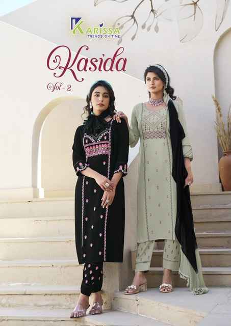 Karissa Kasida Vol 2 Rayon Kurti Combo 4 pcs Catalogue