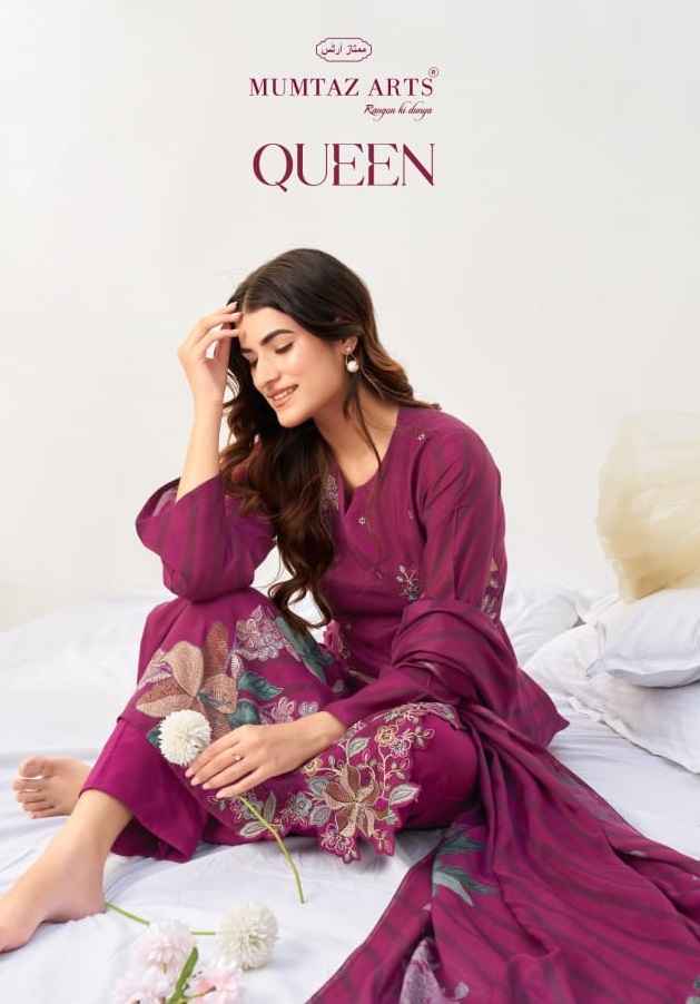 Mumtaz Arts Queen Viscouse Musline Dress Material (4 pcs Catalogue)