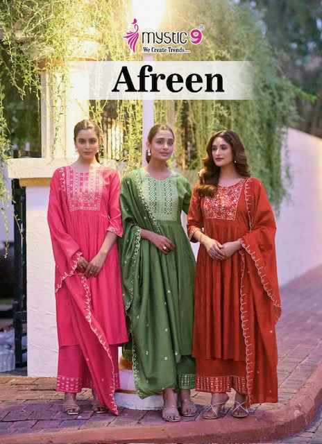 Mystic 9 Afreen Vol-1 Viscouse Rayon Readymade Suit (8 pcs Catalogue)