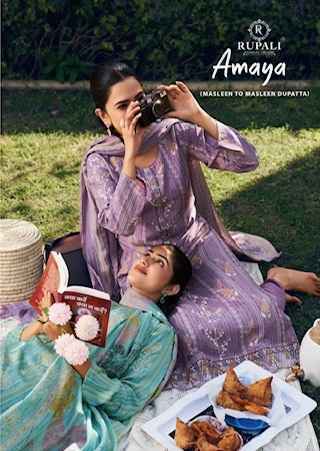 Rupali Fashion Amaya Musline Dress Material (6 pcs Catalogue)