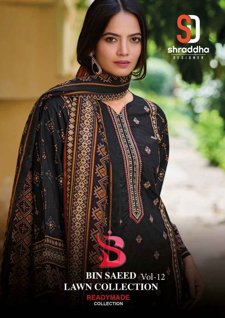 Shraddha Designer Bin Saeed Vol-12  Cotton Readymade Dress (4 pcs Catalogue)