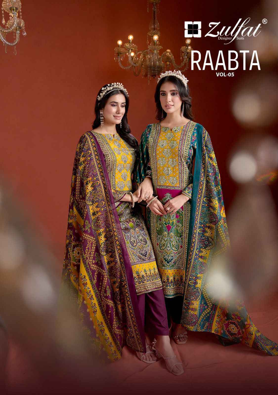 Zulfat Raabta Vol 5 Jam Cotton Dress Material 6 pcs Catalogue