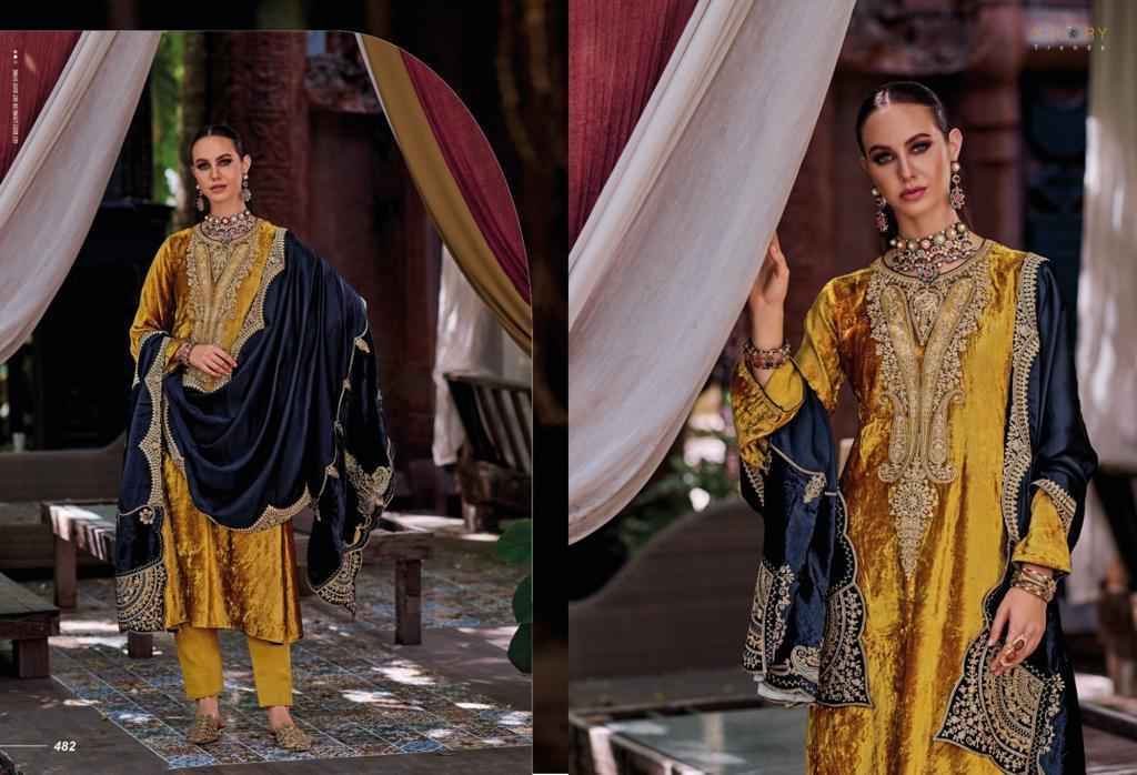 Kilory Unstitched Velvet Winter Suits Dress Material for Ladies – Stilento