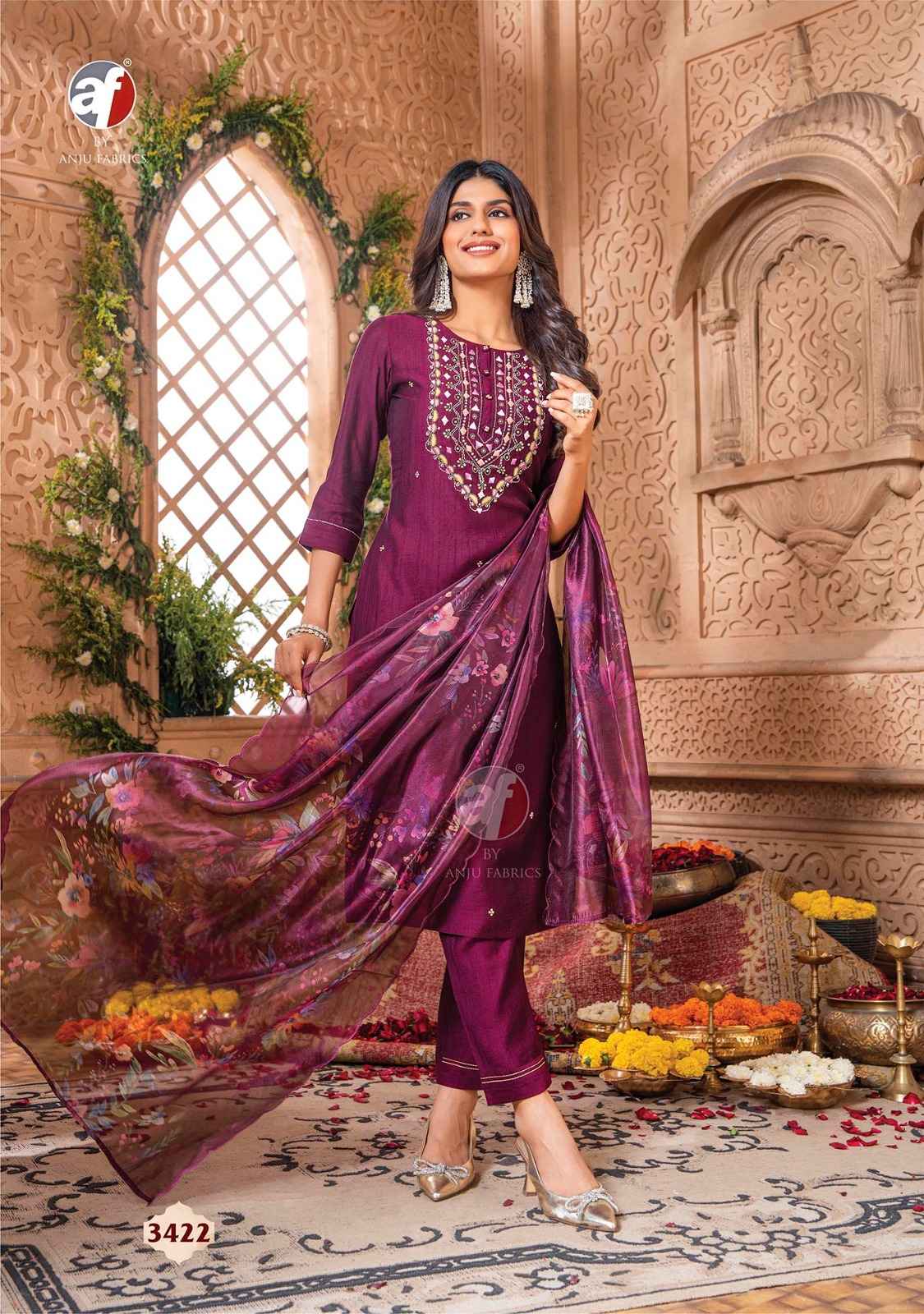 Anju Fabric Real Touch Vol-3 Viscose Dress Material Wholesale Online Mumbai