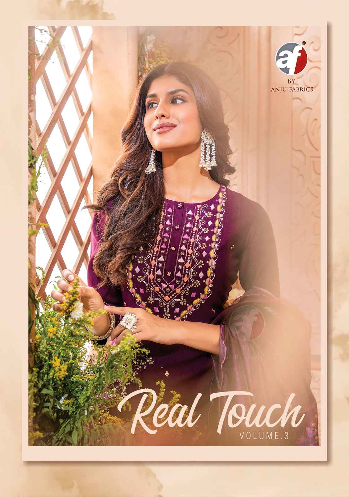 Anju Fabric Real Touch Vol-3  Viscose Dress Material (6 Pc Catalog)