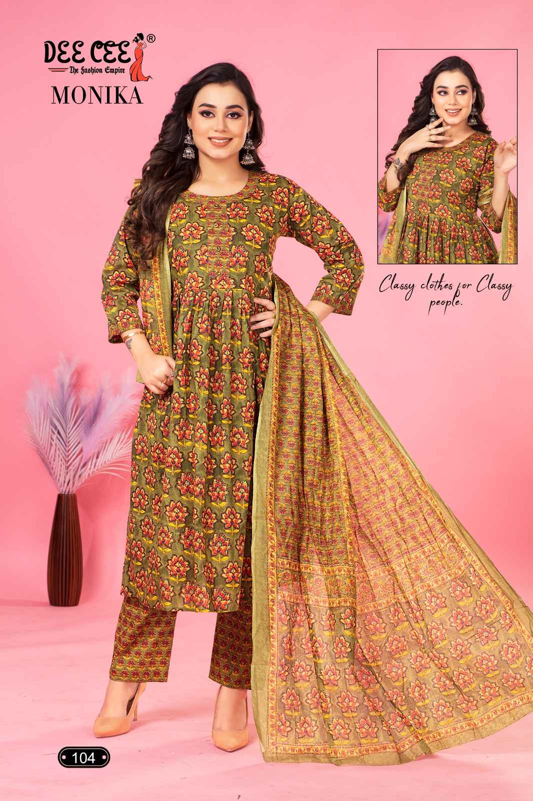 Dee Cee Monika Cambric Cotton Readymade Suit (6 Pc Catalog)