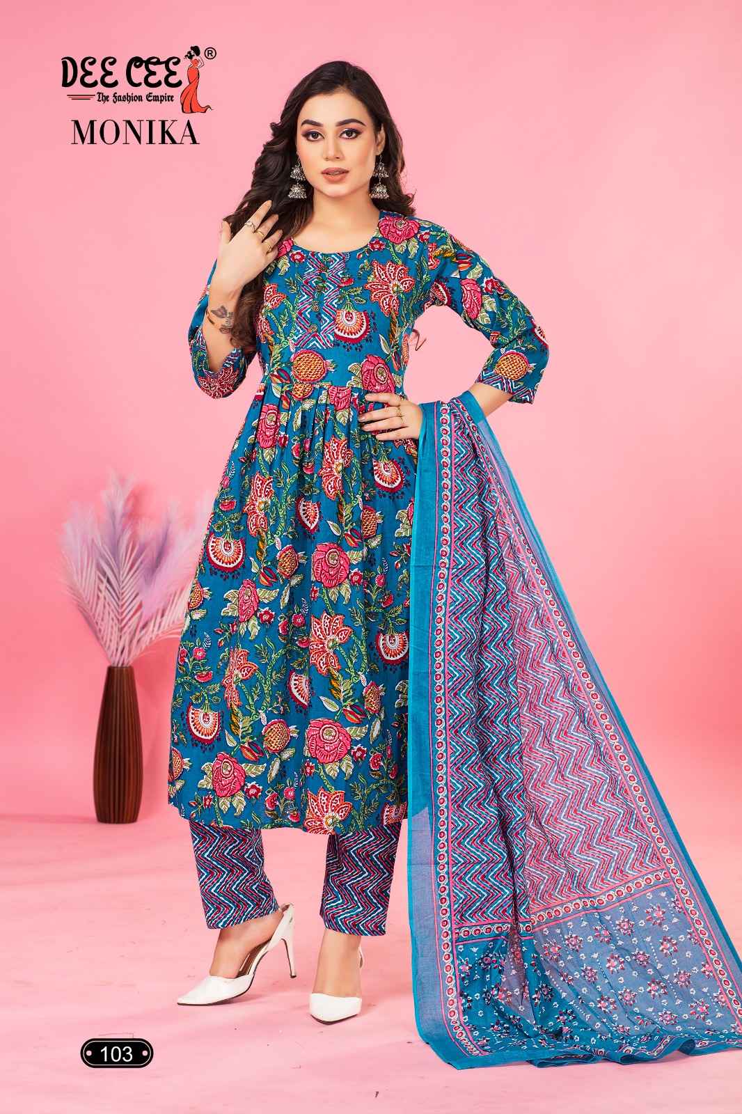 Dee Cee Monika Cambric Cotton Readymade Suit (6 Pc Catalog)