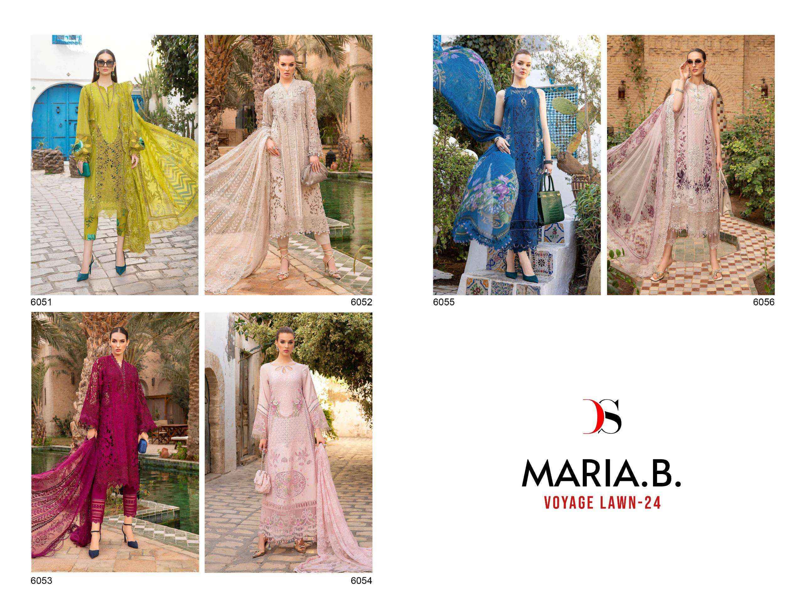 Deepsy Maria B Voyage Lawn 24 Cotton Dress Material 6 pcs Catalogue