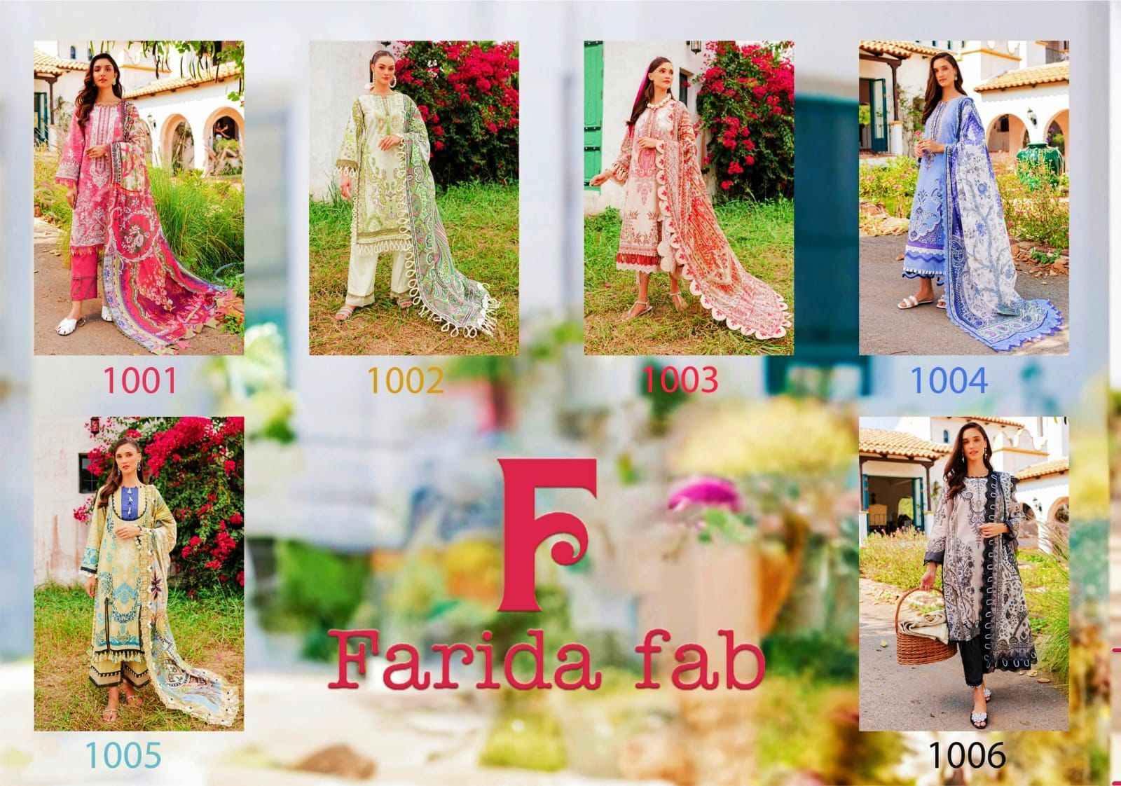 Farida Fab Concept A Cotton Dress Material 6 pcs Catalogue